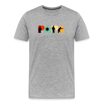 Papa Sheriff Police Officer Law Enforcement Gift - Men's Premium Organic T-Shirt - heather grey - Front - Damien (186cm)