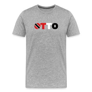 Trinité-et-Tobago - T-shirt bio Premium Homme - gris chiné - Devant - Damien (186cm)