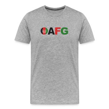 Afghanistan - T-shirt bio Premium Homme - gris chiné - Devant - Damien (186cm)