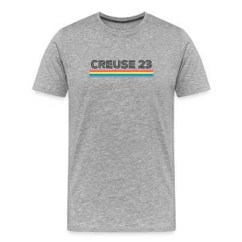 Creuse 23 Humor Gift T-Shirt - Men's Premium Organic T-Shirt - heather grey - Front - Damien (186cm)
