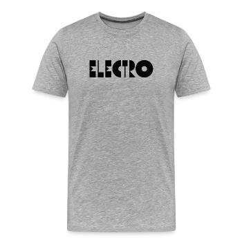 Logo de la musique électro - T-shirt bio Premium Homme - gris chiné - Devant - Damien (186cm)