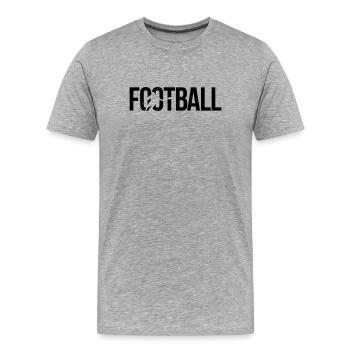football américain - T-shirt bio Premium Homme - gris chiné - Devant - Damien (186cm)