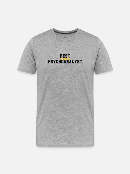 Psychoanalysis Psychoanalytiker Psychanalyse - Men's Premium Organic T-Shirt - heather grey