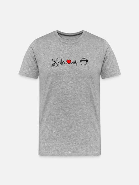 Cooking is my cardio - Men's Premium Organic T-Shirt - heather grey
