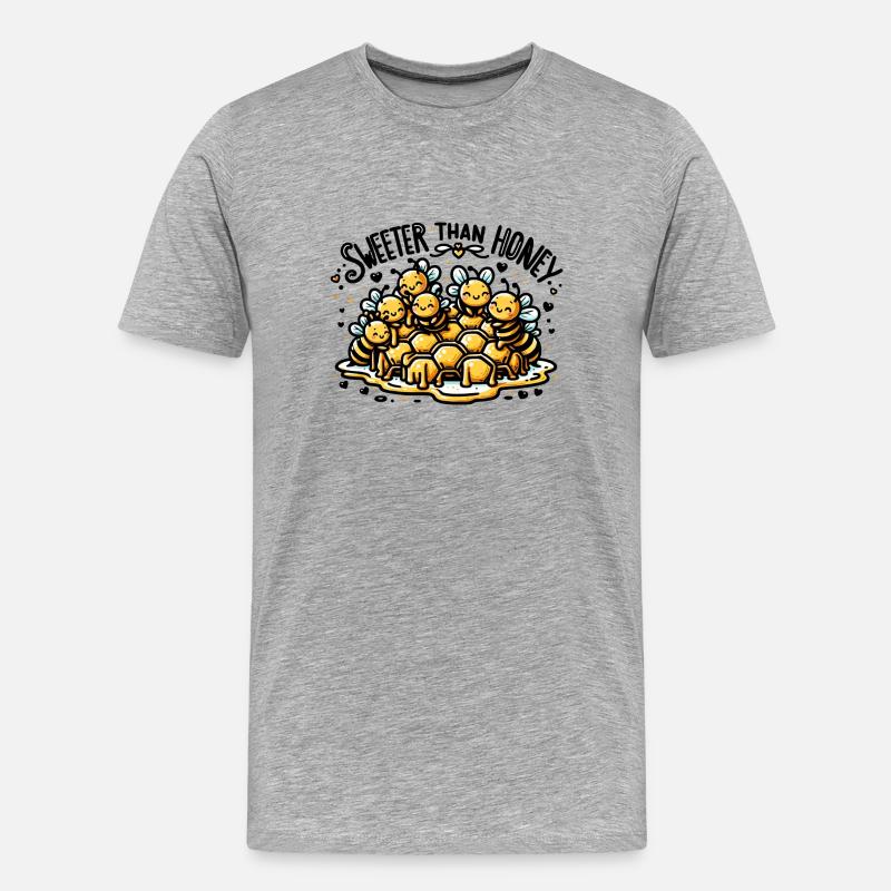 Plus doux que le miel - T-shirt bio Premium Homme - gris chiné