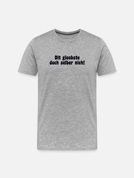 Berlin Dire Dialecte Rétro - T-shirt bio Premium Homme - gris chiné