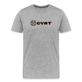 Gyat - Männer Premium Bio T-Shirt - Grau meliert - Vorne - Damien (186cm)