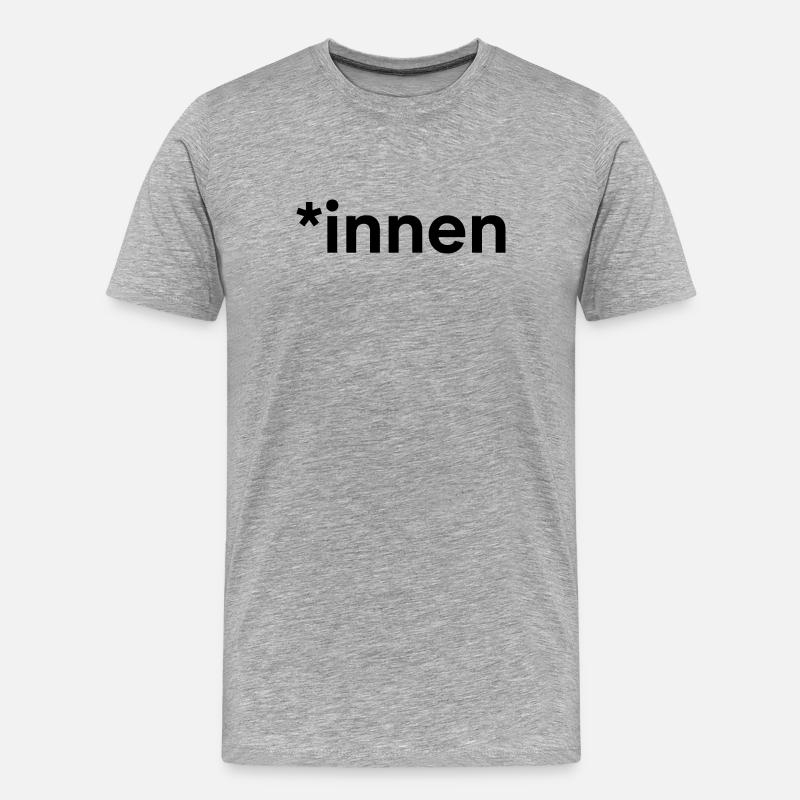*innen - Männer Premium Bio T-Shirt - Grau meliert