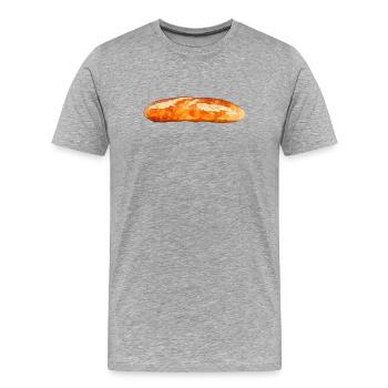 Bratwurst - Männer Premium Bio T-Shirt - Grau meliert - Vorne - Damien (186cm)