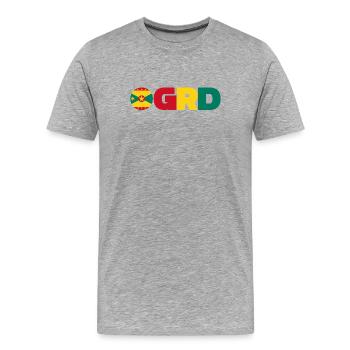 Grenada - Men's Premium Organic T-Shirt - heather grey - Front - Damien (186cm)