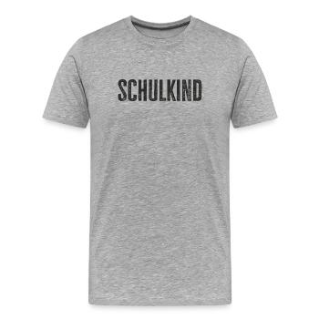 Schoolchild – Perfect for starting school & starting school - Men's Premium Organic T-Shirt - heather grey - Front - Damien (186cm)