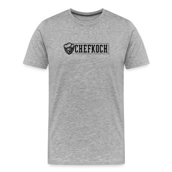 Chef Chef's Hat - Men's Premium Organic T-Shirt - heather grey - Front - Damien (186cm)
