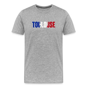 Toulouse Frankreich - Männer Premium Bio T-Shirt - Grau meliert - Vorne - Damien (186cm)