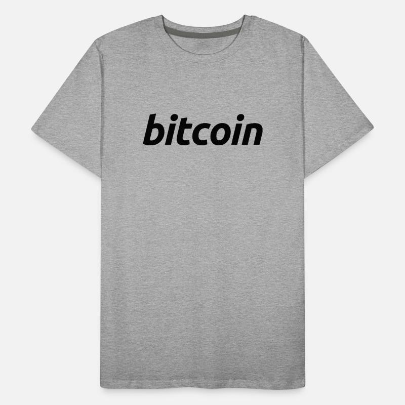Art de mots Bitcoin : Conception de fautes de frappe FinTech T-shirt bio Premium Homme
