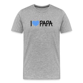 Dad Father's Day Men's Day Gift - Men's Premium Organic T-Shirt - heather grey - Front - Damien (186cm)