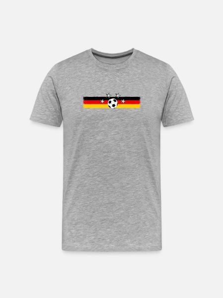 German Football Flag Ball - Men's Premium Organic T-Shirt - heather grey