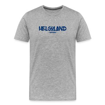 Helgoland - Nordsee - Insel - Lange Anna - Männer Premium Bio T-Shirt - Grau meliert - Vorne - Damien (186cm)