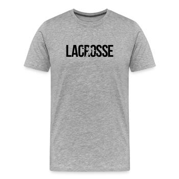 lacrosse - T-shirt bio Premium Homme - gris chiné - Devant - Damien (186cm)