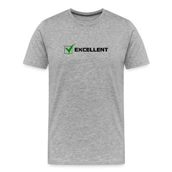 Excellent - Men's Premium Organic T-Shirt - heather grey - Front - Damien (186cm)