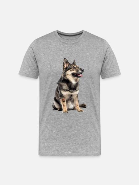 Vallhund Sapa suédois - T-shirt bio Premium Homme - gris chiné