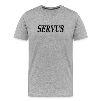 Servus Begrüßung Hallo - Männer Premium Bio T-Shirt - Grau meliert - Vorne - Damien (186cm)