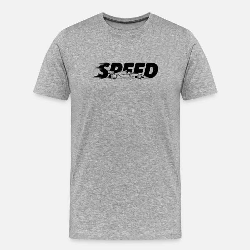 Formular One Speed - Cooles Auto-Logo - Männer Premium Bio T-Shirt - Grau meliert