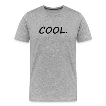 COOL - Männer Premium Bio T-Shirt - Grau meliert - Vorne - Damien (186cm)