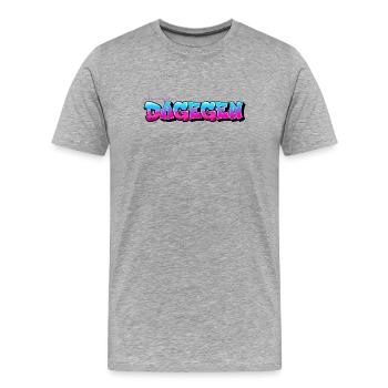 Ich bin ja nicht dagegen - verklausuliert positiv - Männer Premium Bio T-Shirt - Grau meliert - Vorne - Damien (186cm)