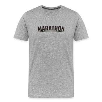 marathon - T-shirt bio Premium Homme - gris chiné - Devant - Damien (186cm)
