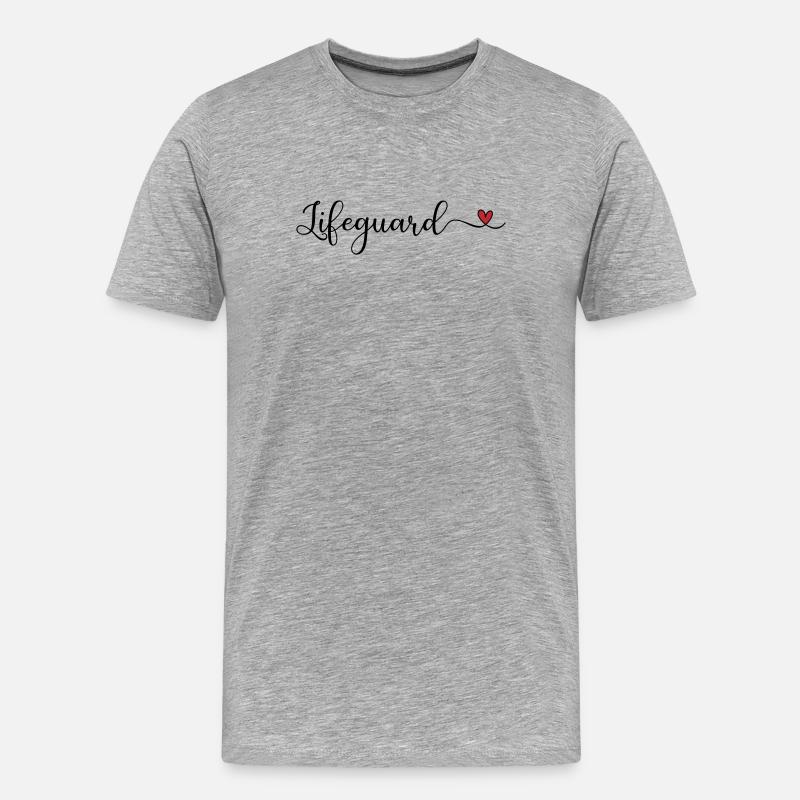 Lifeguard - Männer Premium Bio T-Shirt - Grau meliert