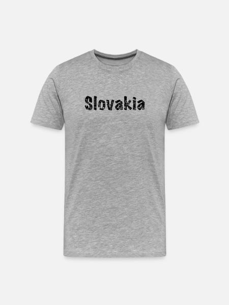 Slovakia - Männer Premium Bio T-Shirt - Grau meliert