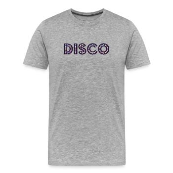 Discothèque - T-shirt bio Premium Homme - gris chiné - Devant - Damien (186cm)
