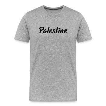 Palestine - T-shirt bio Premium Homme - gris chiné - Devant - Damien (186cm)