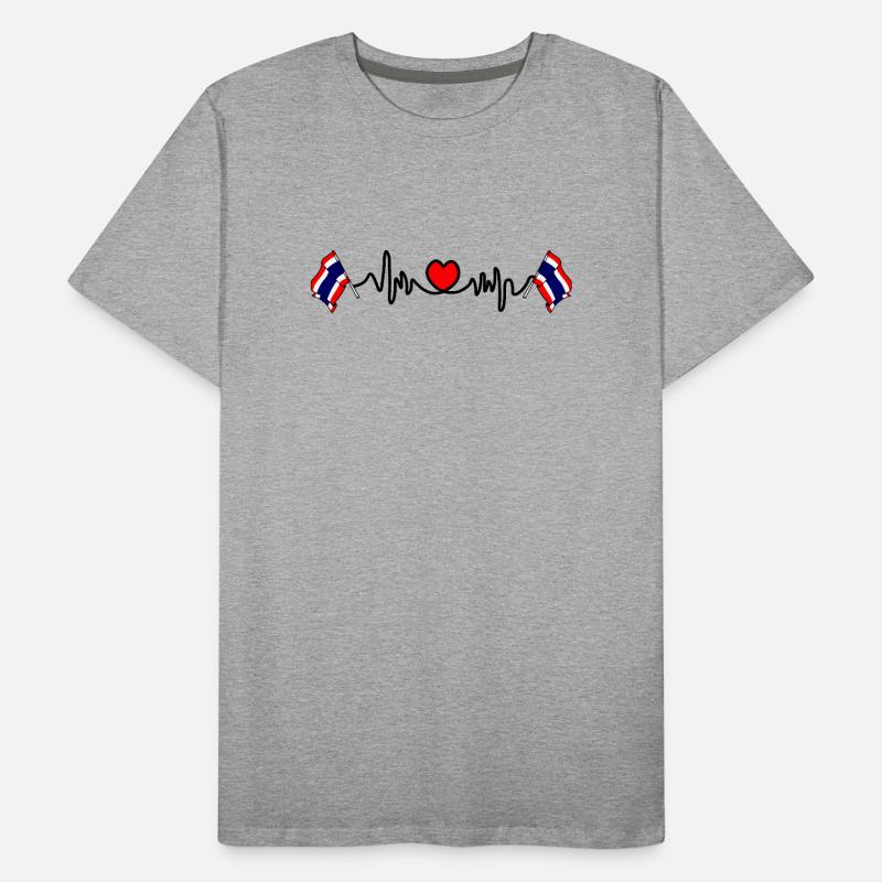 Herzfrequenz-Cardio für Thailand Männer Premium Bio T-Shirt