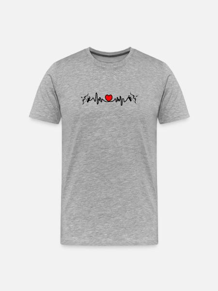 Heart rate cardio Sagittarius Sagittarius - Men's Premium Organic T-Shirt - heather grey