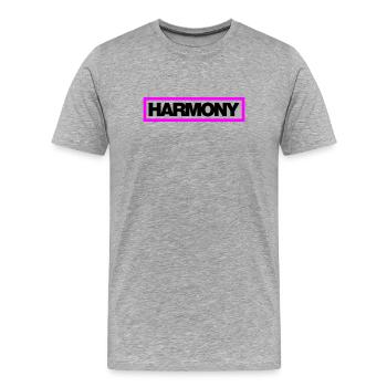 Typo HARMONY Contour 2C - T-shirt bio Premium Homme - gris chiné - Devant - Damien (186cm)
