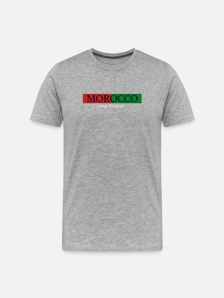 Morocco My Origin - Men's Premium Organic T-Shirt - heather grey