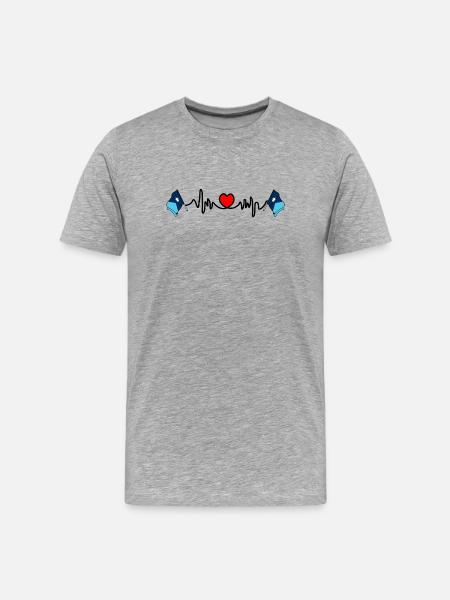 Heart rate cardio for Minnesota - Men's Premium Organic T-Shirt - heather grey