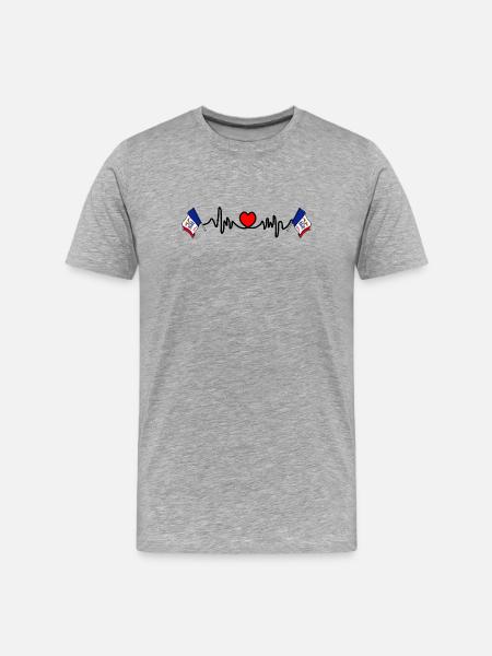 Heart rate cardio for Iowa - Men's Premium Organic T-Shirt - heather grey