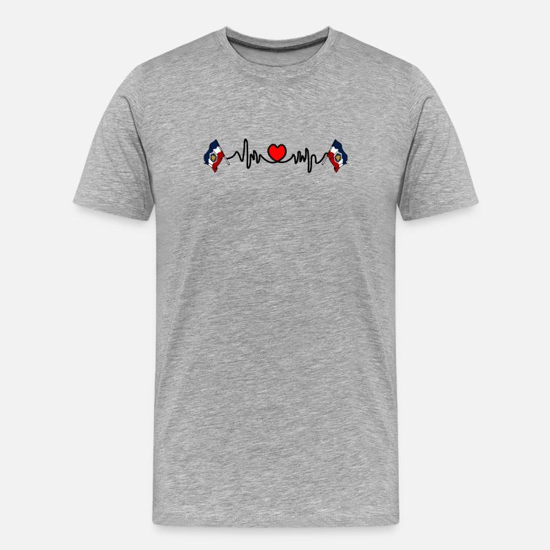 Herzfrequenz-Cardio für Utah - Männer Premium Bio T-Shirt - Grau meliert