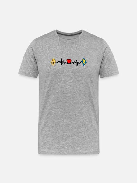 Södermanland et la Suède - T-shirt bio Premium Homme - gris chiné