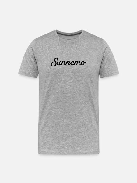 Sunnemo schwarz - Männer Premium Bio T-Shirt - Grau meliert