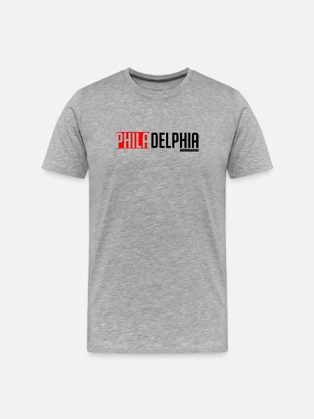 Buntes abstraktes Geometriemuster - Männer Premium Bio T-Shirt - Grau meliert