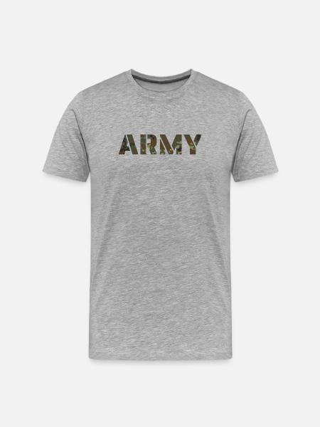 CAMOUFLAGE ARMY DE Flecktarn - T-shirt bio Premium Homme - gris chiné
