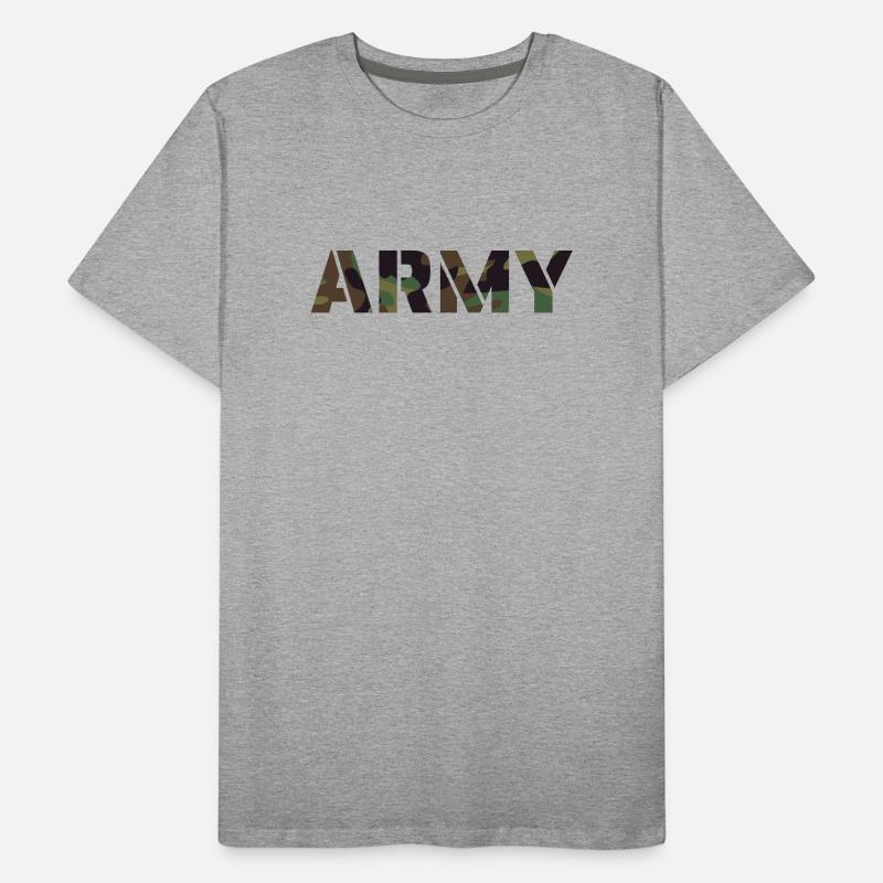 ARMY Text UK Tarnmuster Männer Premium Bio T-Shirt