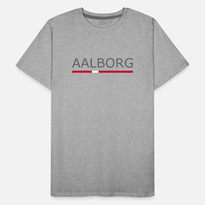 Aalborg - Drapeau du Danemark - Dänemark T-shirt bio Premium Homme