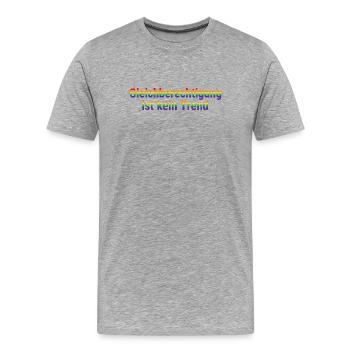 Equality is not a trend - Men's Premium Organic T-Shirt - heather grey - Front - Damien (186cm)