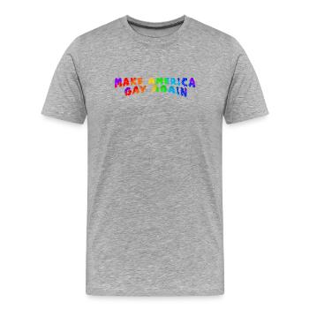Make America Gay Again - Männer Premium Bio T-Shirt - Grau meliert - Vorne - Damien (186cm)