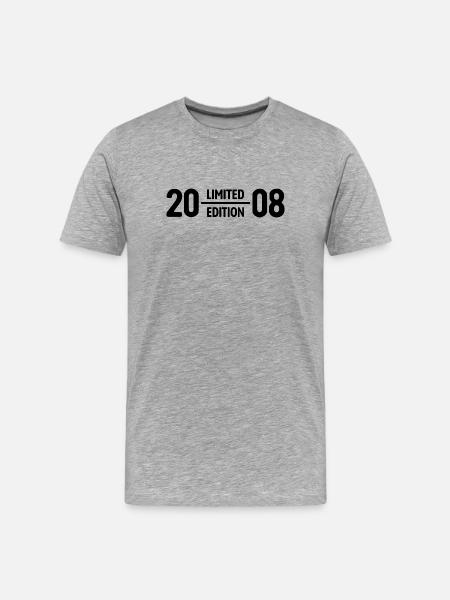 Édition limitée cadeau d’anniversaire 2008 - T-shirt bio Premium Homme - gris chiné
