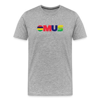 Mauritius - Männer Premium Bio T-Shirt - Grau meliert - Vorne - Damien (186cm)
